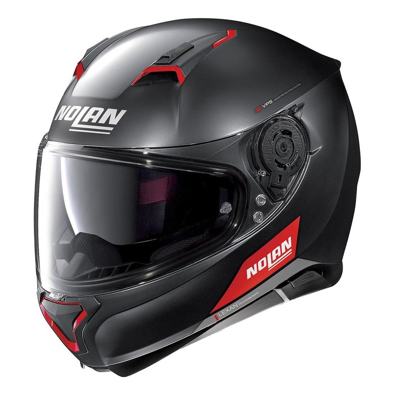 Casque intégral Nolan N87 Emblema N-Com Mat noir/rouge- 2XS