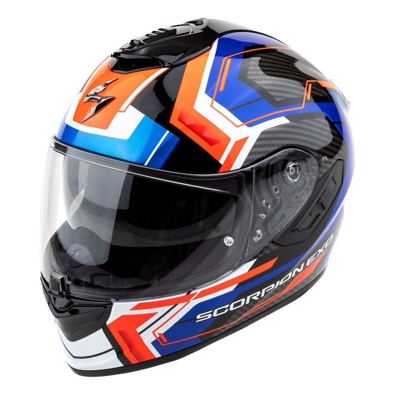 Casque intÃ©gral Scorpion Exo-1400 Evo 2 Air Linart black/blue/red- M