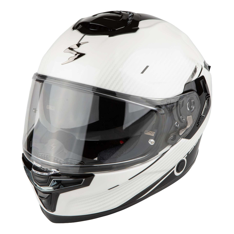 Casque intégral Scorpion EXO-GT SP Air Asphalt blanc perle/noir