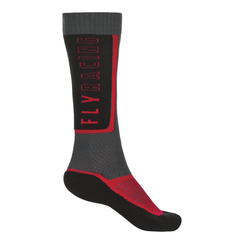 Chaussettes enfant Fly Racing MX Thin noir/gris/rouge