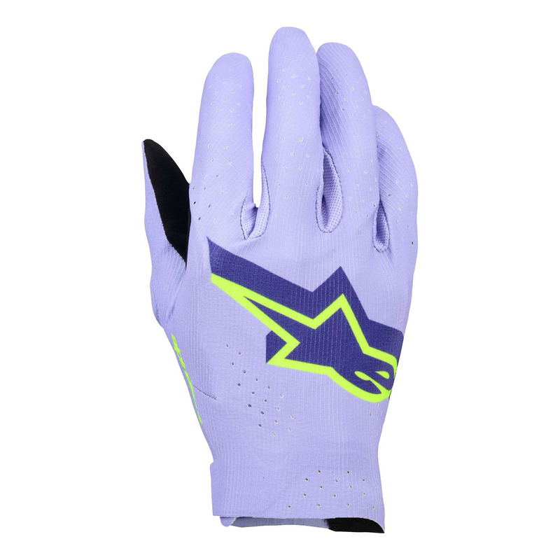 Gants cross Alpinestars Supertech MX lavender violet/fluo yellow