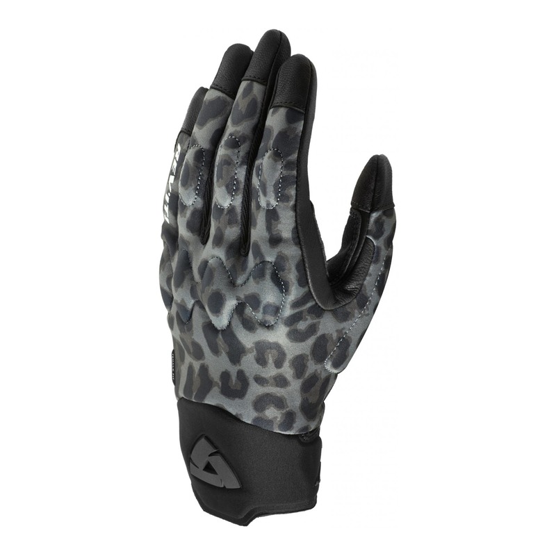 Gants textile/cuir femme Rev'it Spectrum ladies léopard/gris- XS