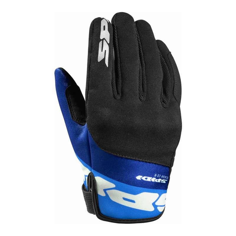 Gants textile spidi Flash-KP K3 blanc/bleu