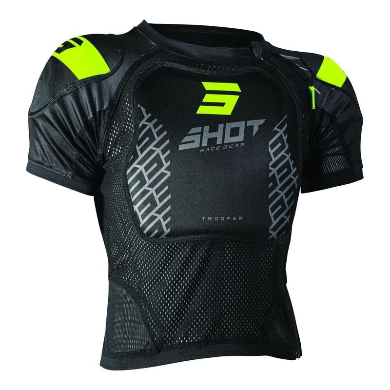 Gilet de protection Shot Trooper noir/jaune (Homologation FFM)- 2XS
