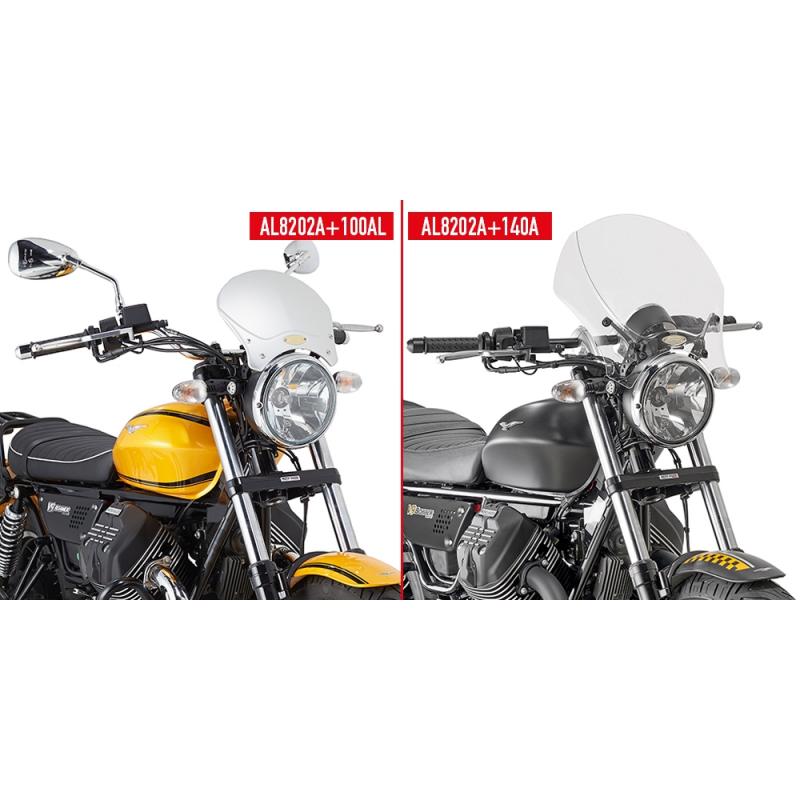 Kit de fixation Givi pour bulle 100AL/100ALB/140A/140S Moto Guzzi V9 R