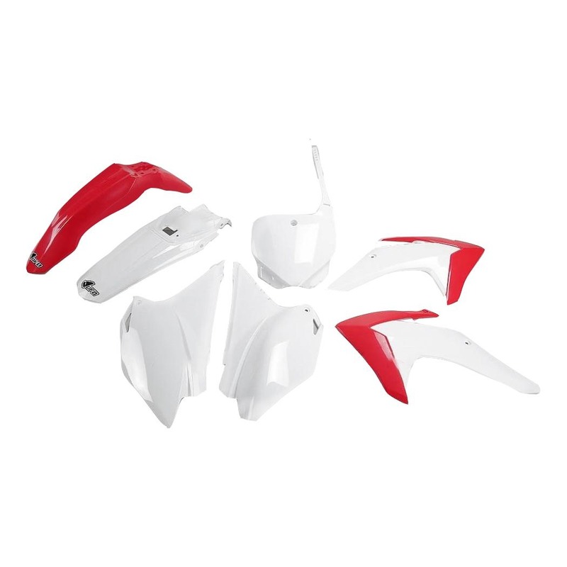 Kit plastique UFO Honda CRF 230 15-16 blanc/rouge (couleur origine)
