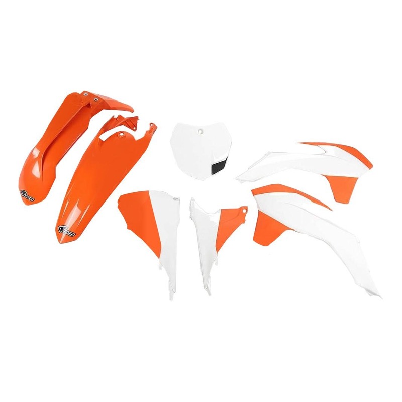 Kit plastique UFO KTM 125 SX 13-15 orange/blanc (couleur origine 2015)