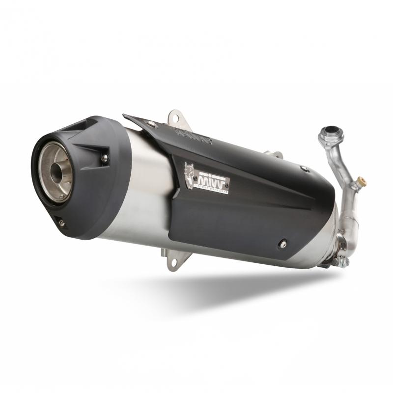 Ligne complète 1x1 MIVV URBAN inox brossé / ABS noir X-MAX 250