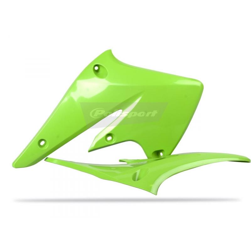 Ouïes de radiateur Polisport Kawasaki 250 KX-F 04-05 vert