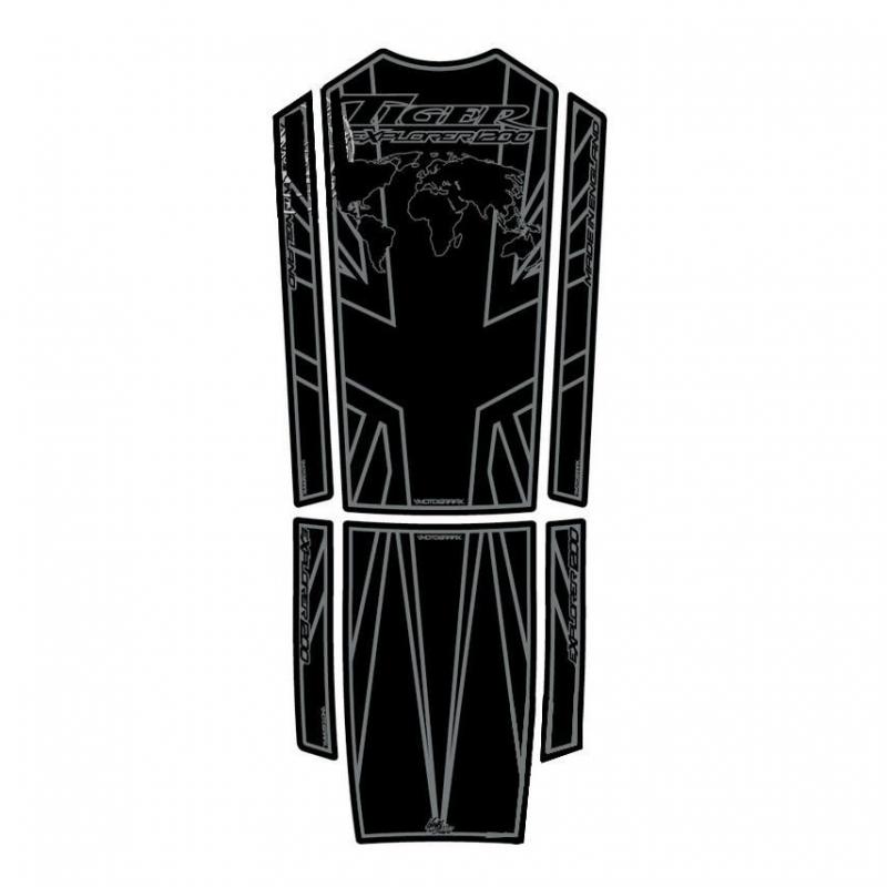 Protection de réservoir Motografix noir/gris Triumph Tiger 1200 Explo