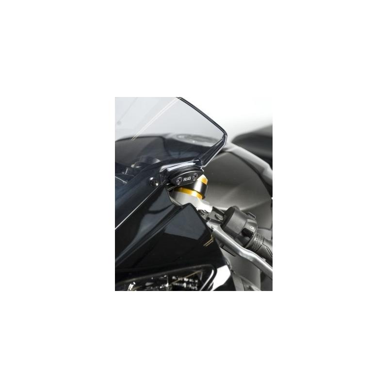 Caches orifices de rétroviseur R&G Racing noirs Yamaha YZF-R6 06-16