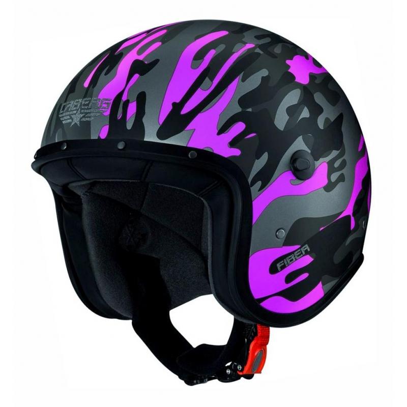 Casque jet Caberg JET FREERIDE COMMANDER CAMOUFLAGE gris mat/fushia- X