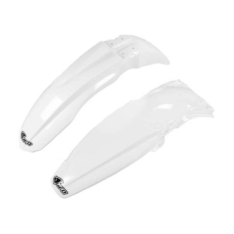 Kit garde-boue avant et arrière UFO Kawasaki 250 KX-F 2013 blanc (bla