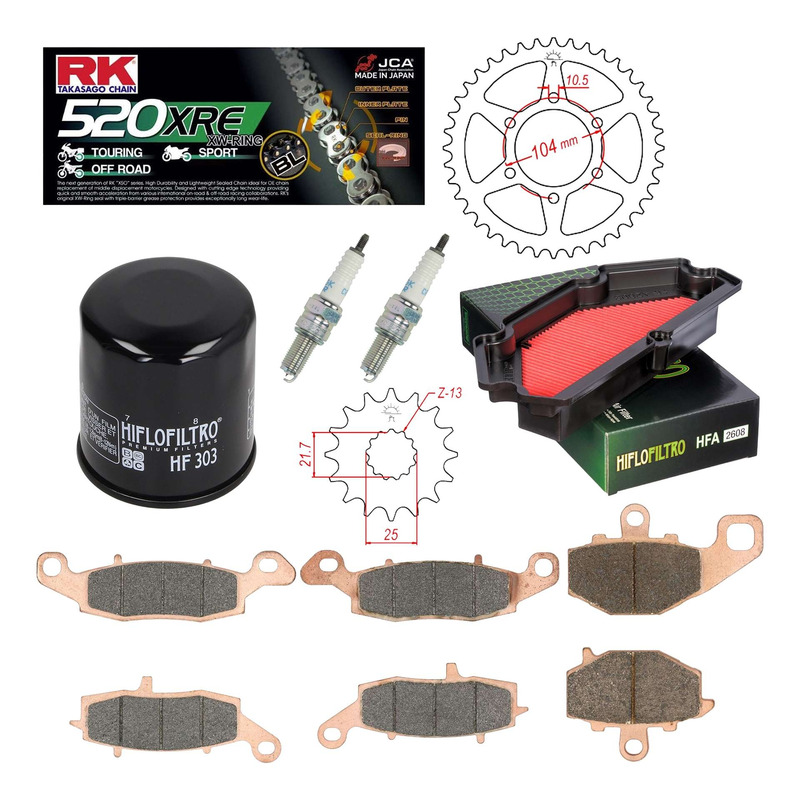 Kit entretien NF Prokit premium Kawasaki ER-6N 650 2014-17