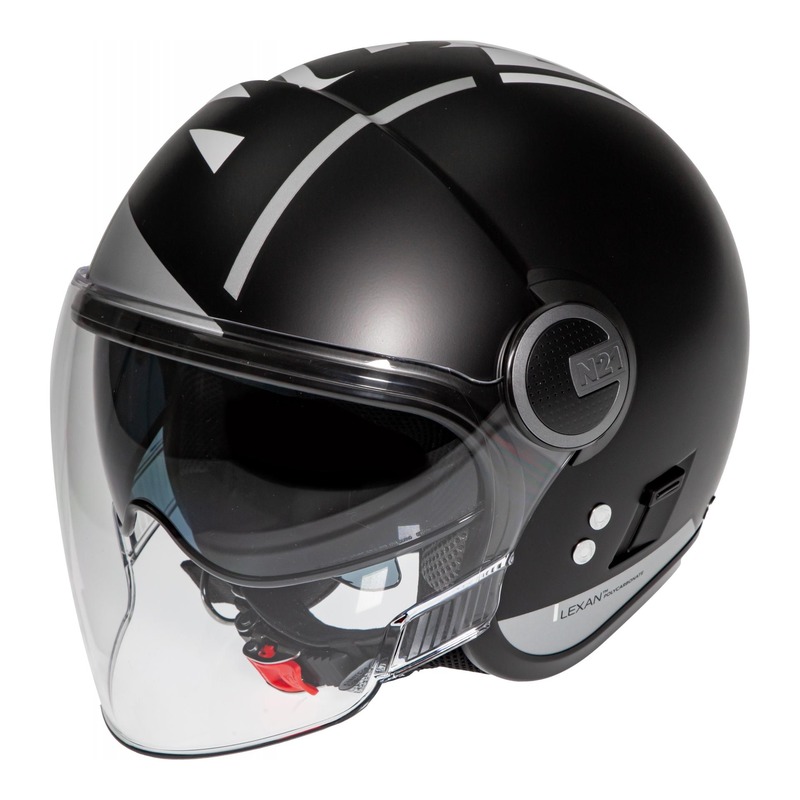 Casque jet Nolan N21 Visor Avant-Garde Mat noir/blanc- 2XS
