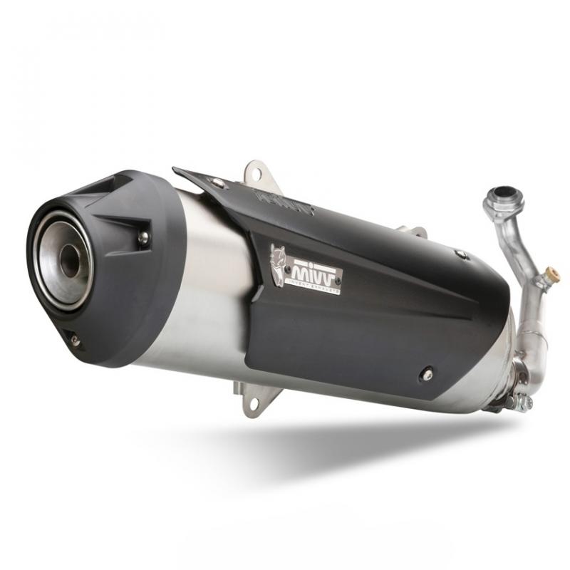 Ligne complète catalysée 1x1 MIVV URBAN inox brossé / ABS noir Kymc