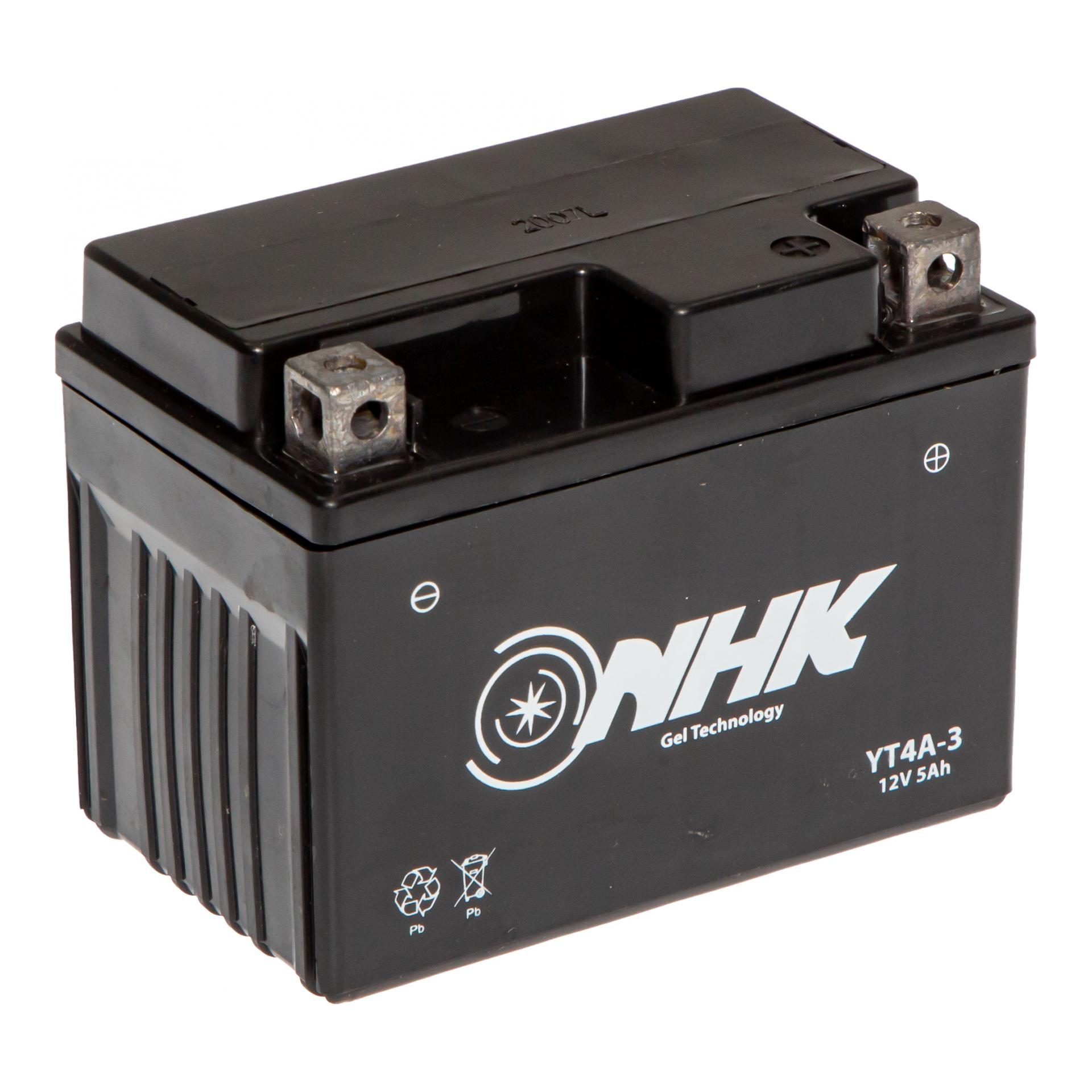Batterie Gel NHK YT4A-3 12V 5Ah - Pièces Electrique sur La Bécanerie