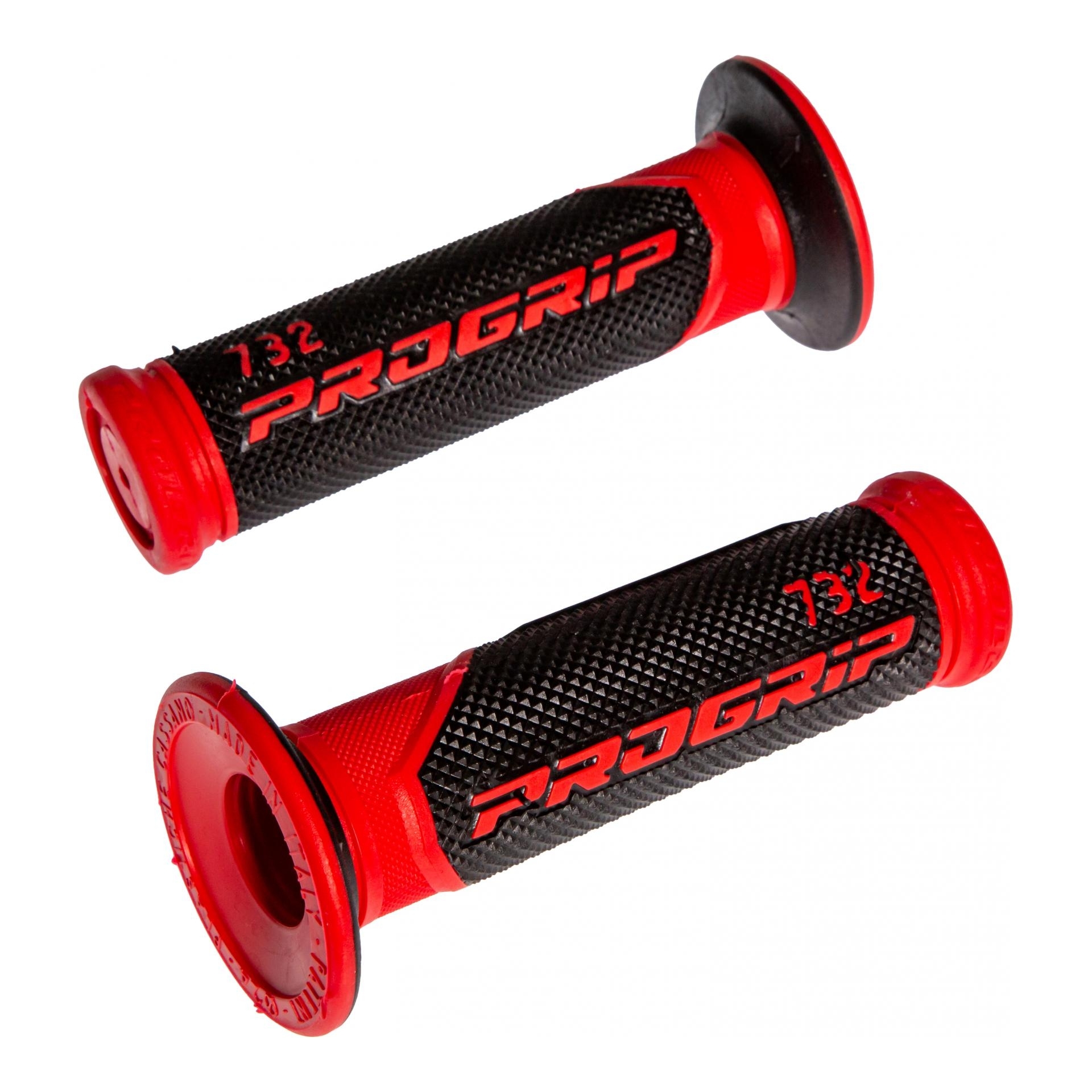 Paire de poignées vélo VTT 953 noir-rouge diamètre 22mm l122mm marque  Progrip