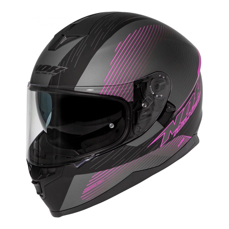 Casque intégral Nox N302 DV Lunar noir/rose/gris- XS