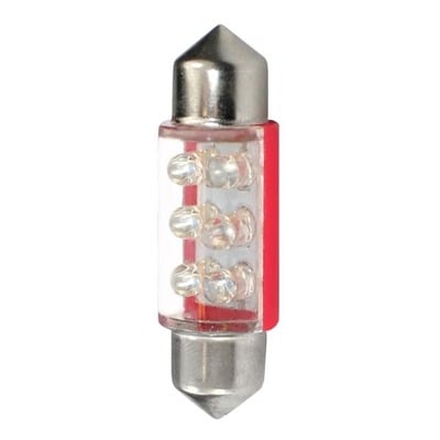 Ampoules à LED flux rouge C5W 12V 0.37W