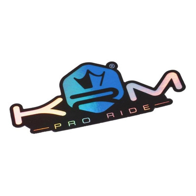 Autocollant KRM Pro Ride bleu holographique