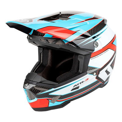 Casque cross 6D ATR-3 Hyper glossy red/cyan