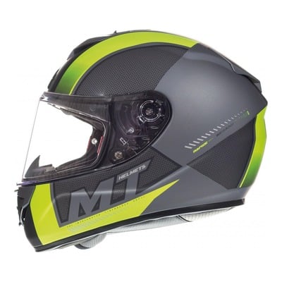 Casque intégral MT Helmets Rapide Overtake gris/jaune fluo mat