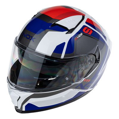 Casque intégral Nox N402 Mentor blanc/bleu/rouge