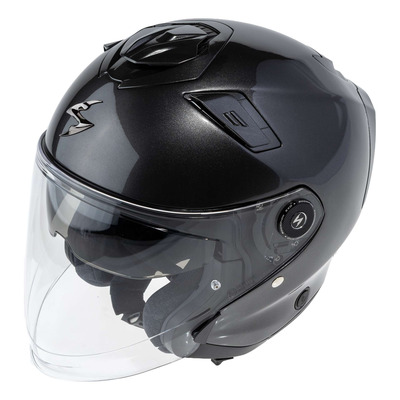 Casque jet Scorpion Exo-GT Jet Solid gris métallique