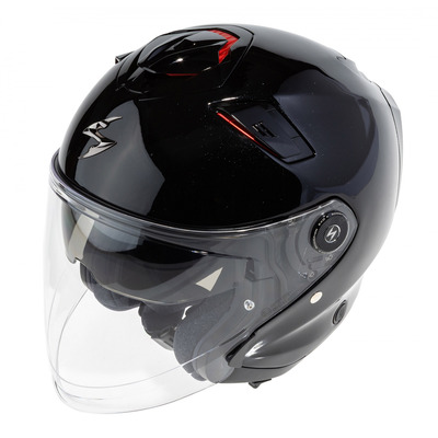 Casque jet Scorpion Exo-GT Jet Solid noir métallique