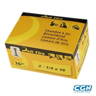Chambre à Air 16 2 1/4x16 Vs Deli valve Droite Filetée avec Écrou