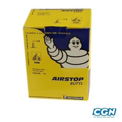 Chambre à air Michelin Street 130/90-15 valve coudée à 90°
