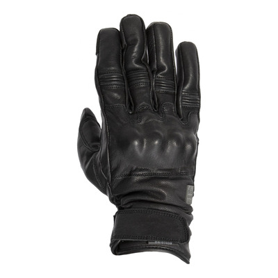 Gants Helstons Glory hiver cuir noir, gants moto vintage