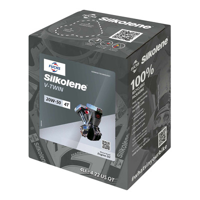 Huile moteur Silkolene V-Twin 20w50 cube 4L