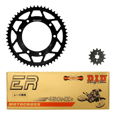 Kit chaîne DID type TT attache rapide pour Gilera 50 SMT 04-05