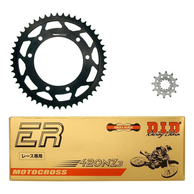 Kit chaîne DID type TT attache rapide pour Rieju 50 RS1 evo 98-02