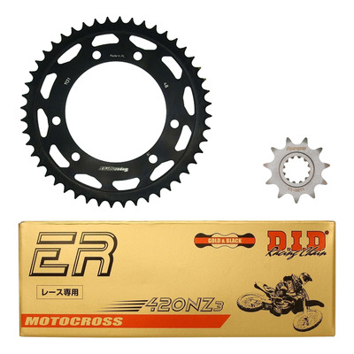 Kit chaîne DID type TT couronne 50 dents attache rapide pour MBK 50 X-Limit 03-06