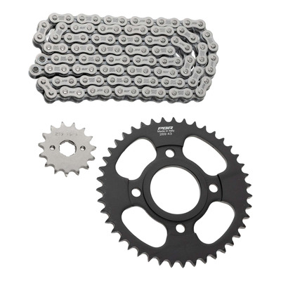 Kit chaîne EK/PBR 15x43-120m chaîne 428 DEH acier couronne acier Honda CM 125 C Custom 82-95