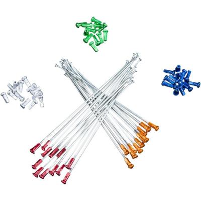 Rayons + têtes de rayon Kite roue avant 21'' argent/vert
