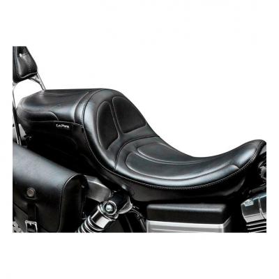 Selle Le Pera Maverick daddy long legs (coutures) Harley Davidson Dyna 06-17 position pilotage recul