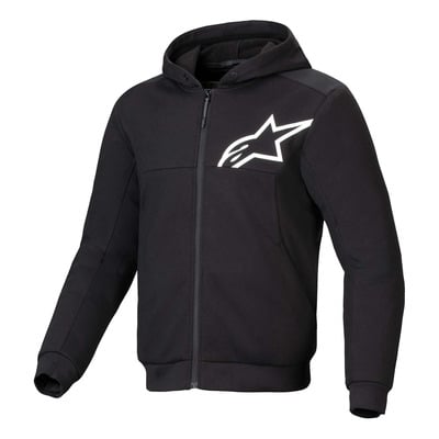 Sweat moto à capuche Alpinestars Chrome V2 Sport black/white