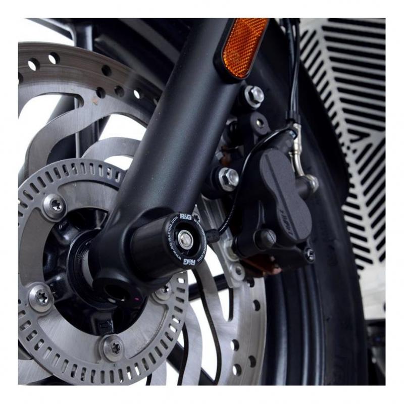 Tampons de protection de fourche R&G Racing noirs Husqvarna SMR 570 01