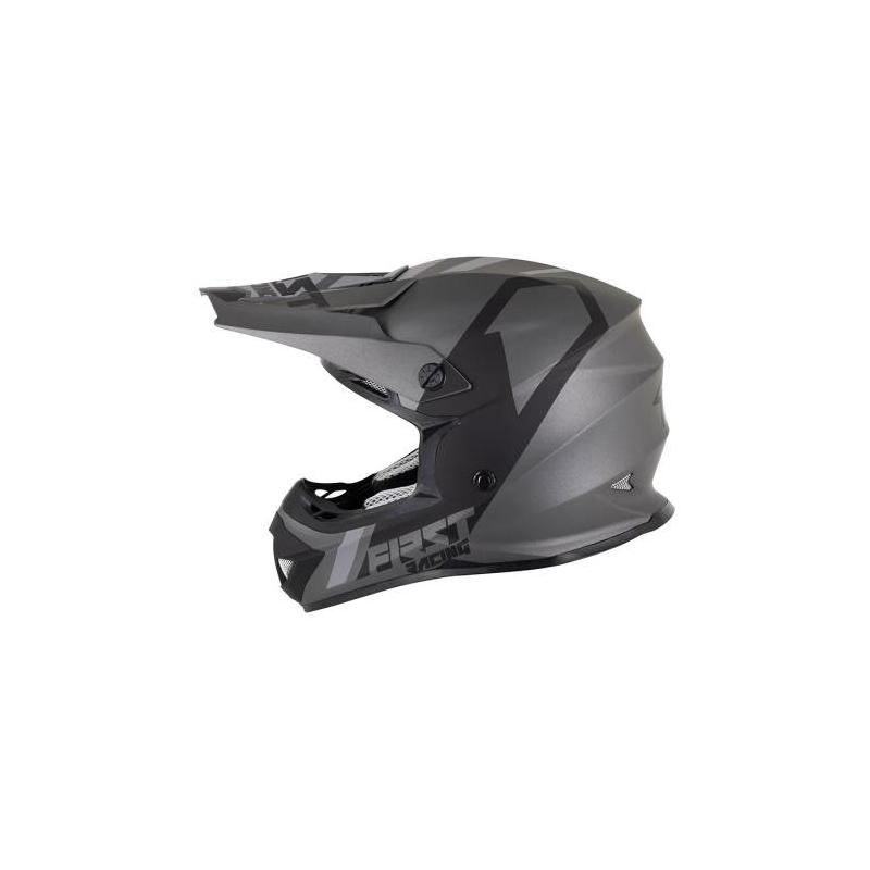 Casque cross First Racing K2 Polycarbonate gris/anthracite/noir- S
