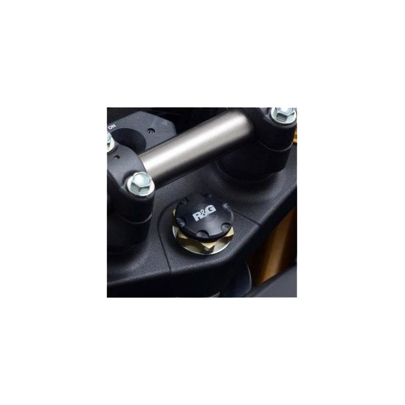Insert écrou de direction R&G Racing noir Kawasaki Ninja 125 19-21