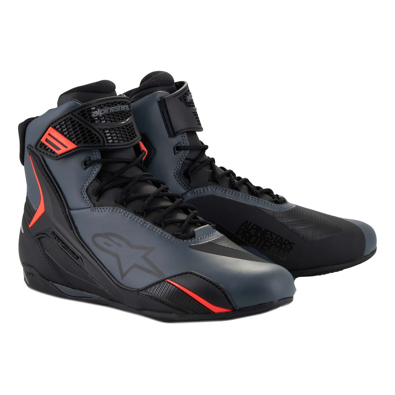 Baskets moto Alpinestars Faster-4 black/gray/red fluo