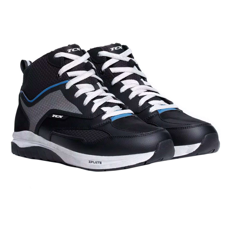 Baskets moto TCX Nalbak WP black/denim