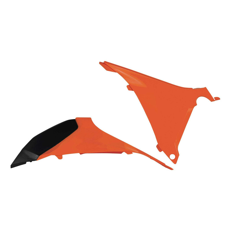 Caches de BoÃ®te Ã  Air ACERBIS Orange / Noir â   KTM 250 Ã  500 EXC-F