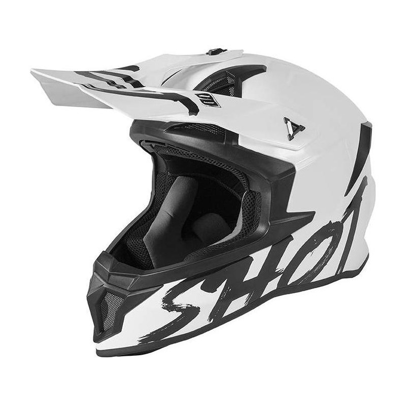 Casque cross Shot Lite Solid brillant blanc- XS