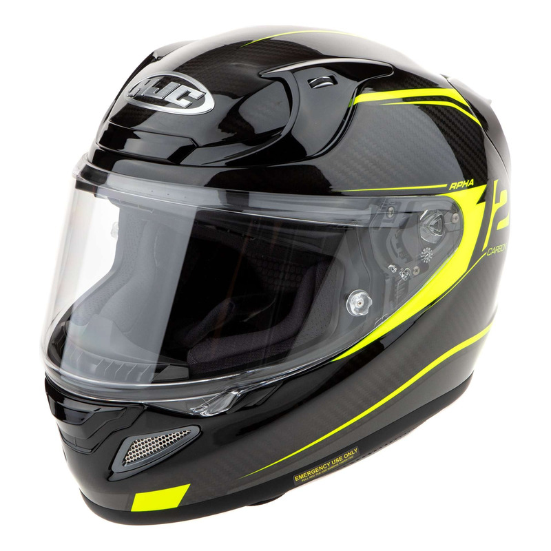 Casque intégral HJC RPHA12 Carbon Keres MC3H noir/jaune brillant