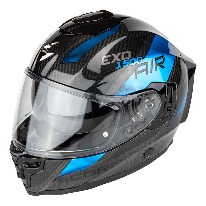 Casque intÃ©gral Scorpion Exo-1500 Carbon Air Platted noir/bleu- XS